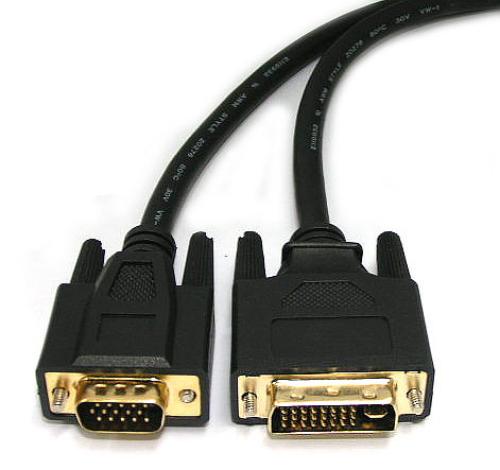 DVI Plug (12+5)  to VGA Plug (Single Link) Cable 1.5m